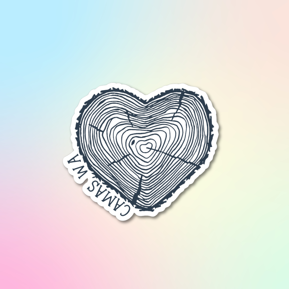 Camas Heart Sticker