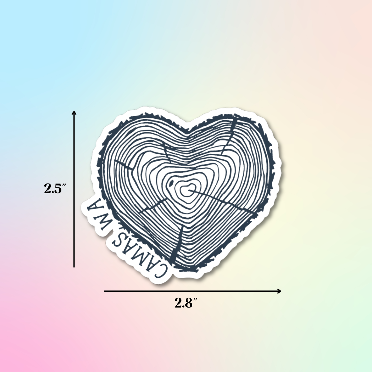 Camas Heart Sticker