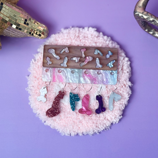 Penis Acrylic Wine Glass Charm Set