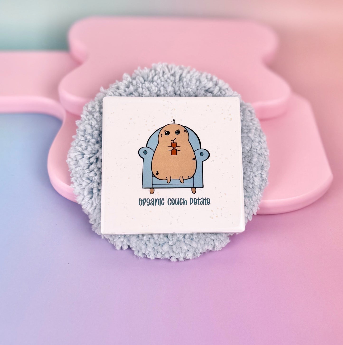 Couch Potato Ceramic Coaster