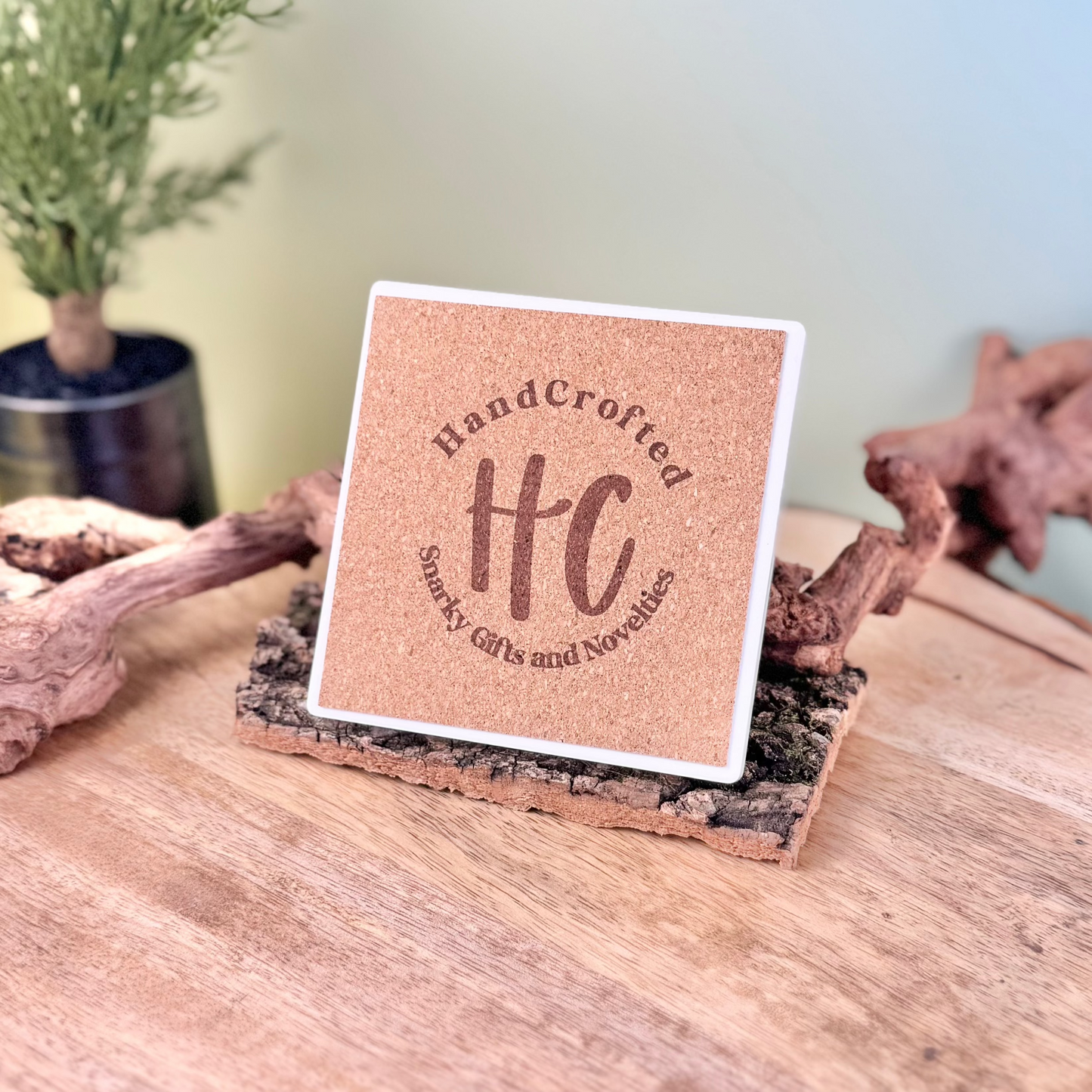 Snort Pines Not Lines Ceramic Coaster