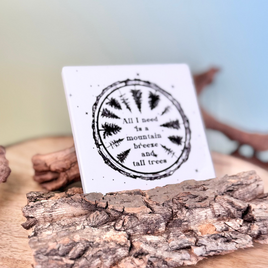 Tall Trees Ceramic Coaster