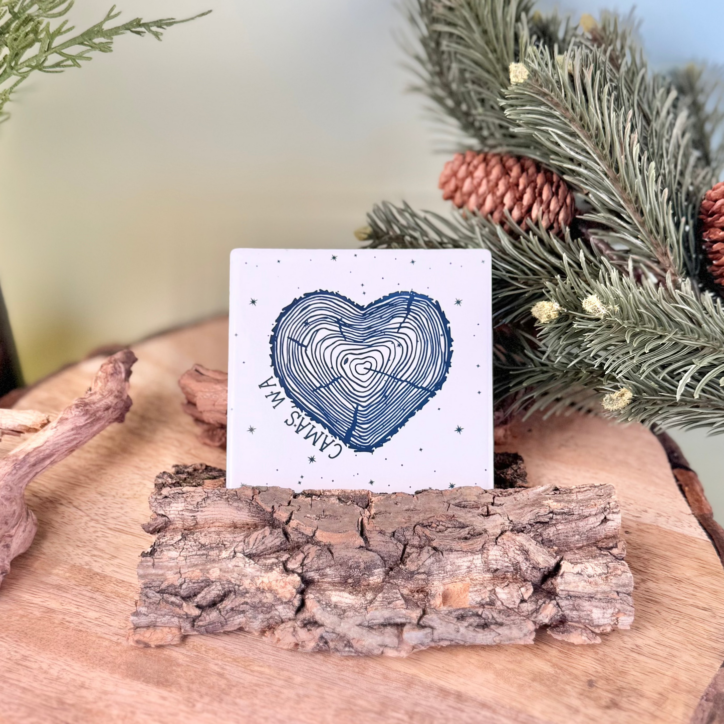Camas Heart Ceramic Coaster