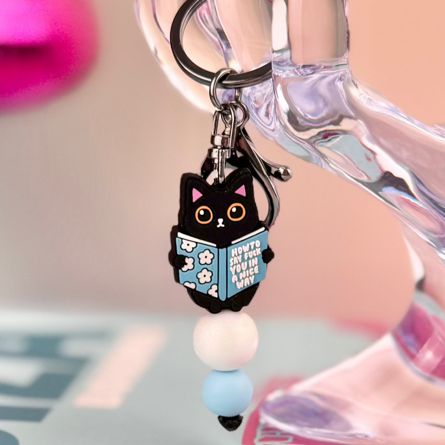 Fuck You In A Nice Way Cat Keychain