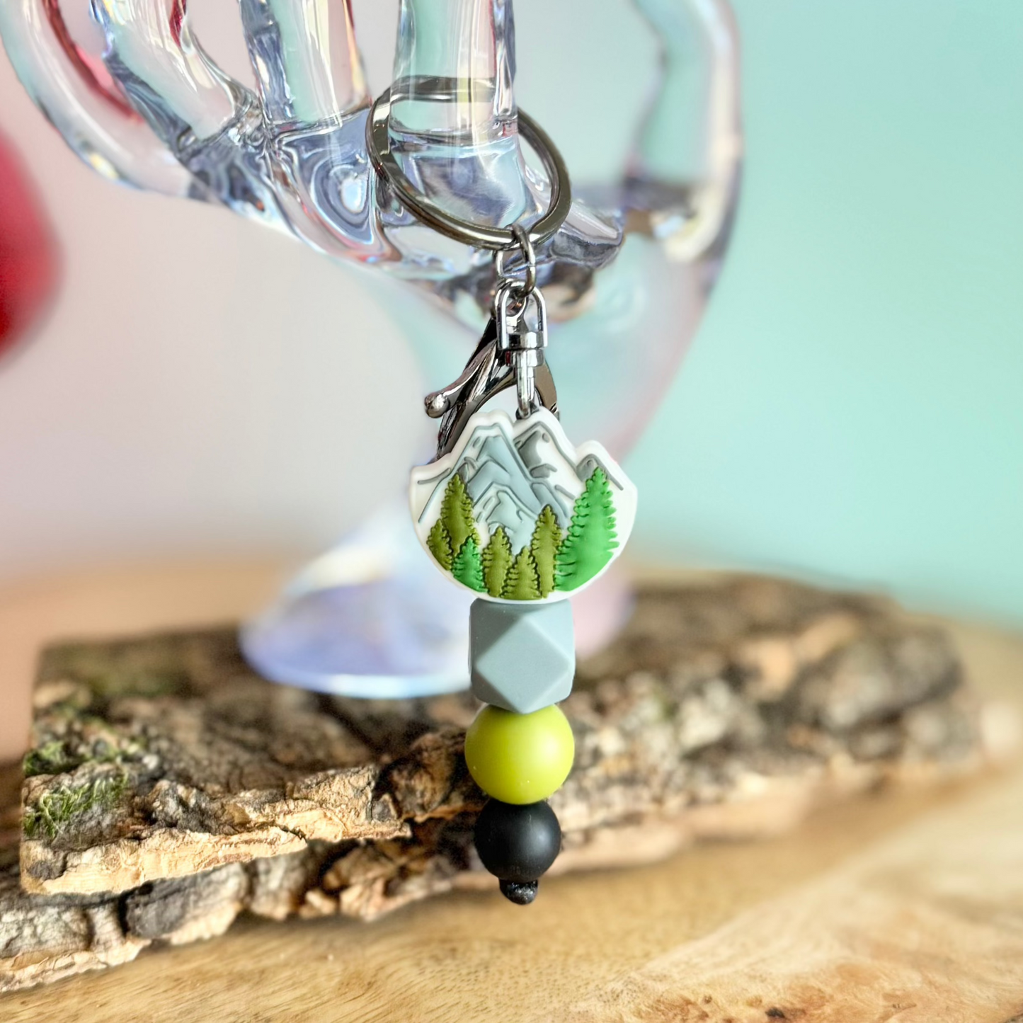 Trees and Mountains Keychain