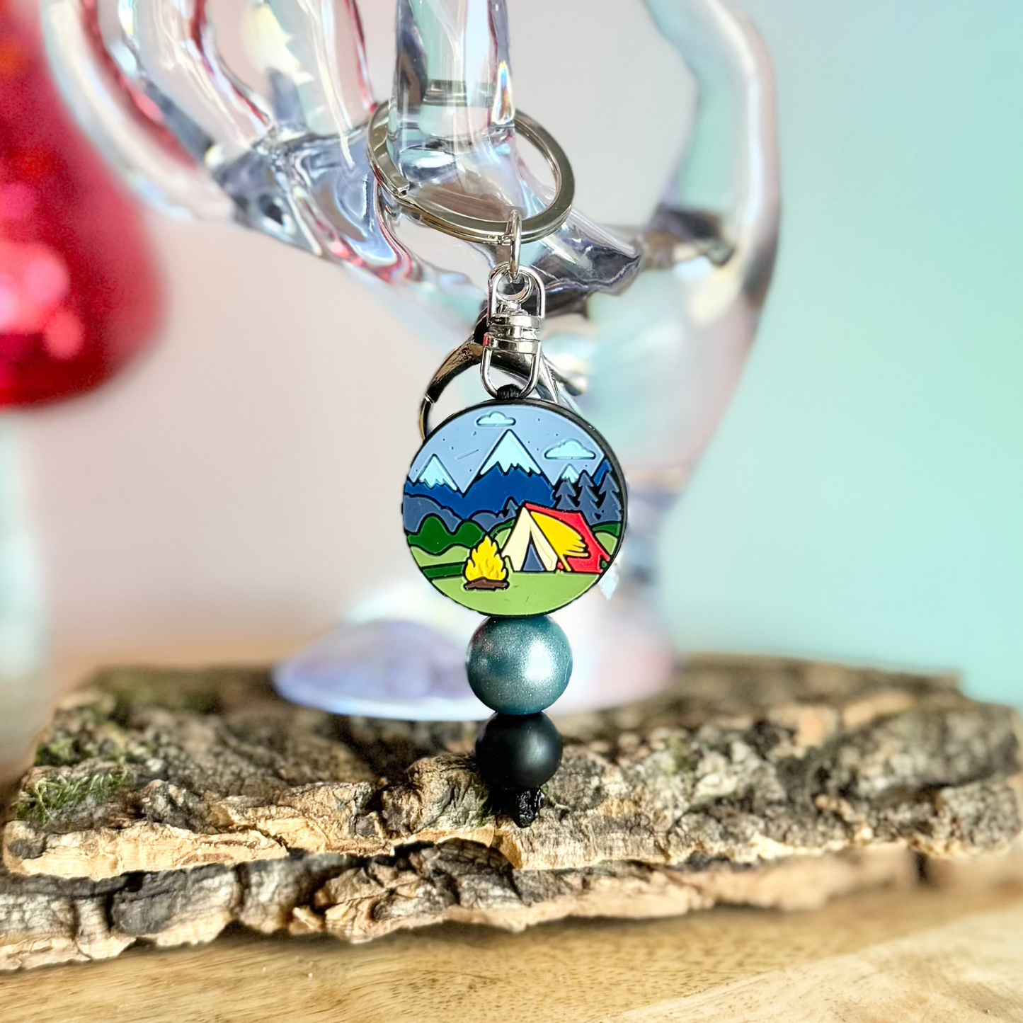 Camping Outdoors Keychain