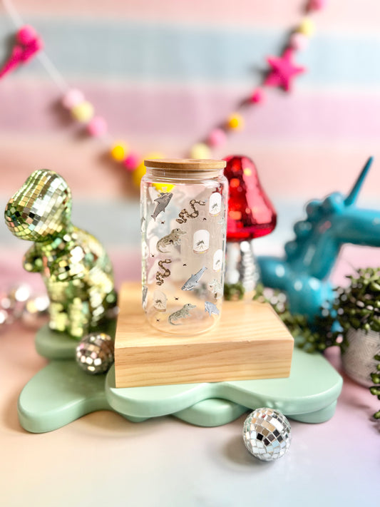 Florida Petting Zoo Glass Can