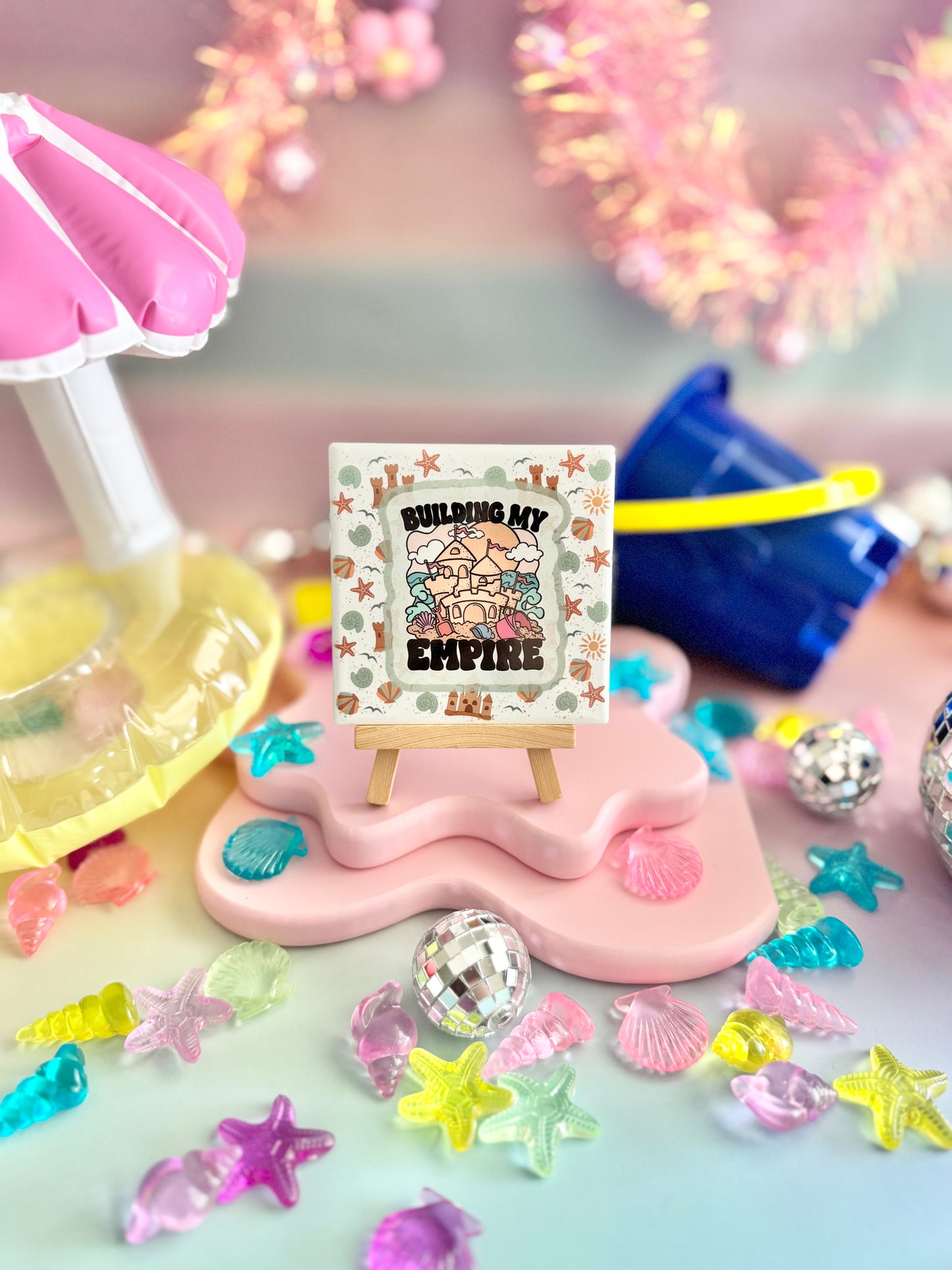 Building My Empire Ceramic Coaster