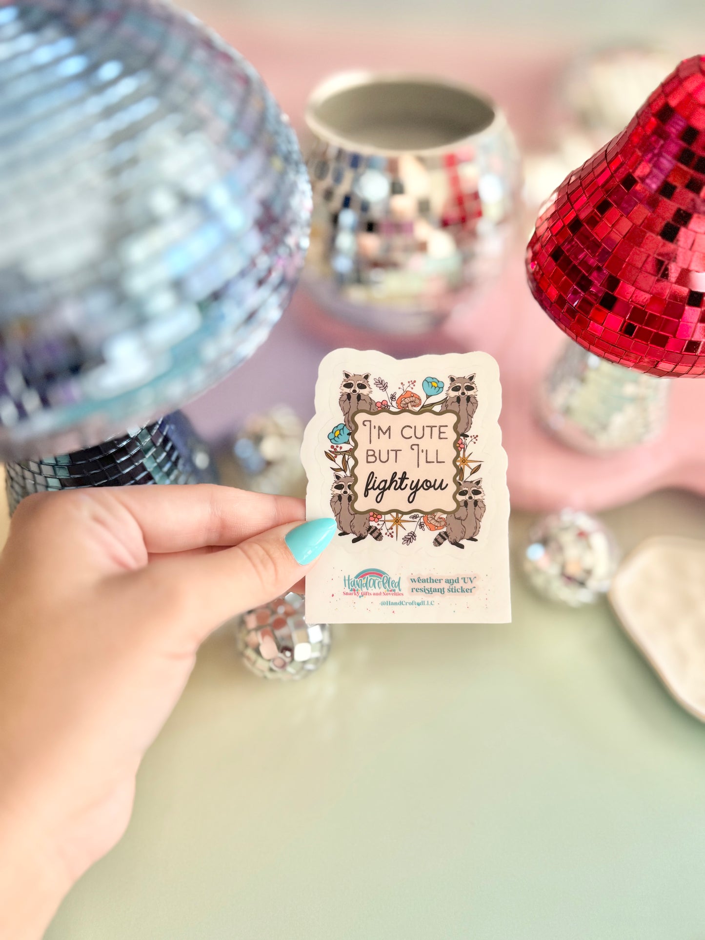 I'm Cute But I'll Fight You Sticker