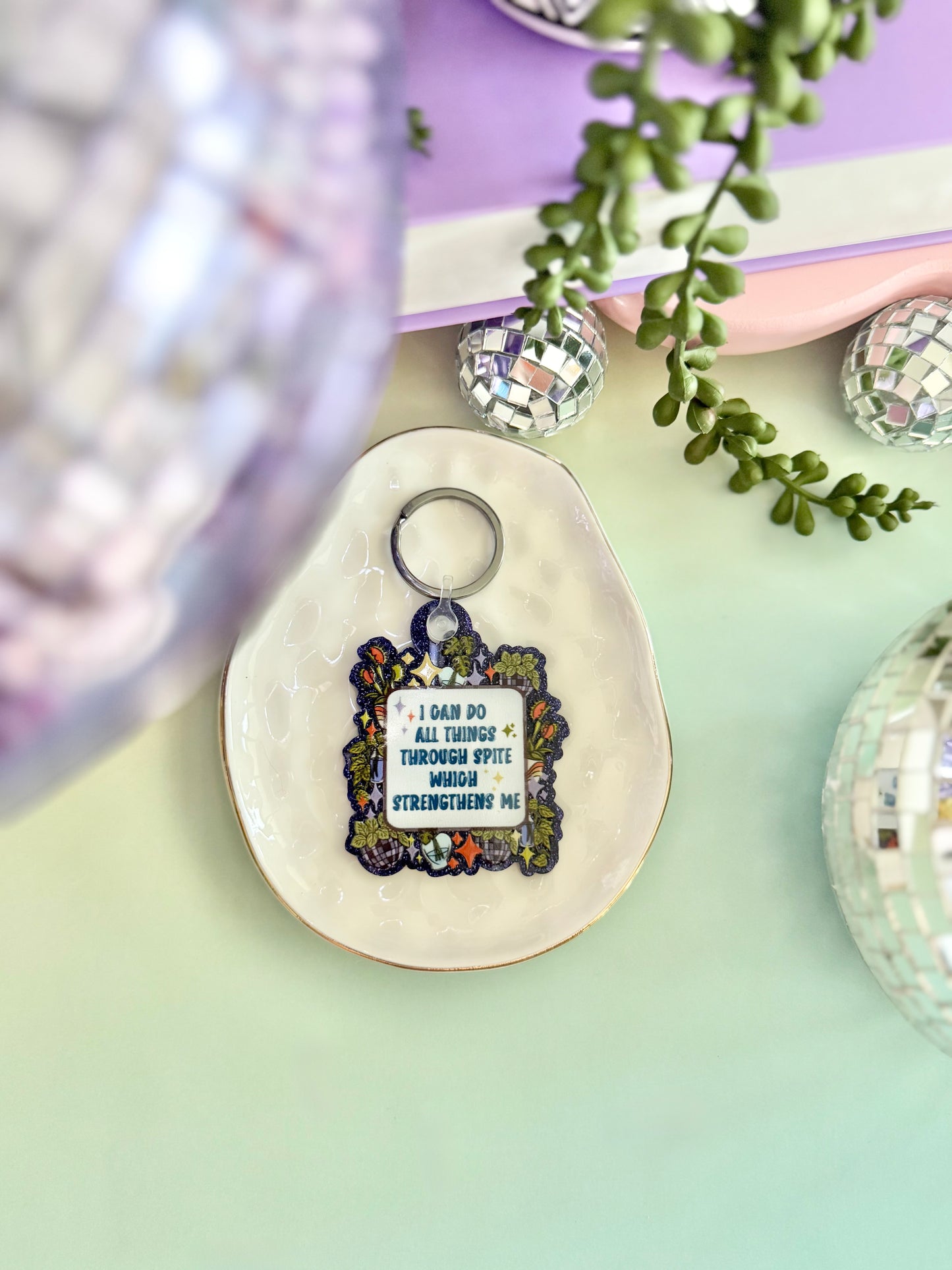 Spite Strengthens Me Keychain
