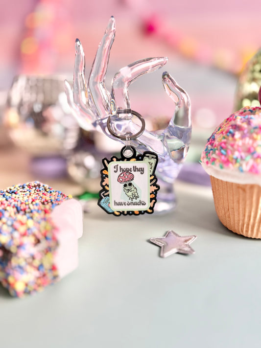 I Hope They Have Snacks Keychain