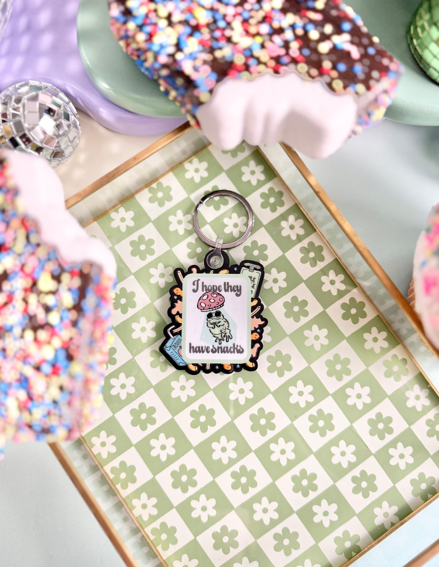 I Hope They Have Snacks Keychain