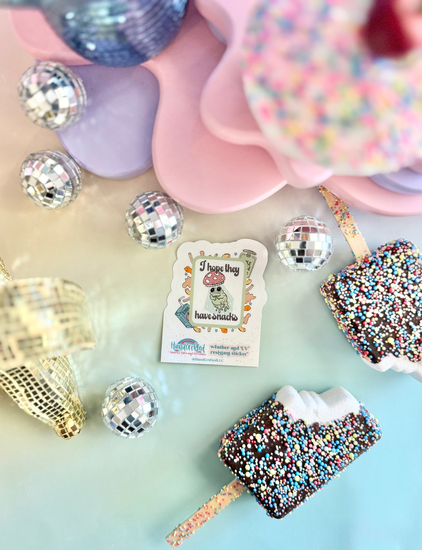 I Hope They Have Snacks Sticker