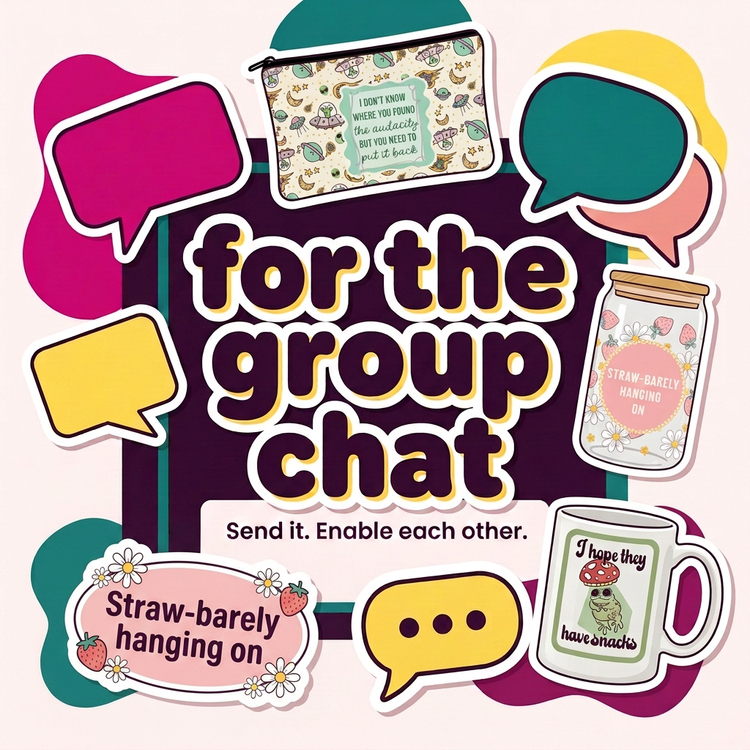 For the group chat cover with the duplicate pouch replaced by a strawberry sticker