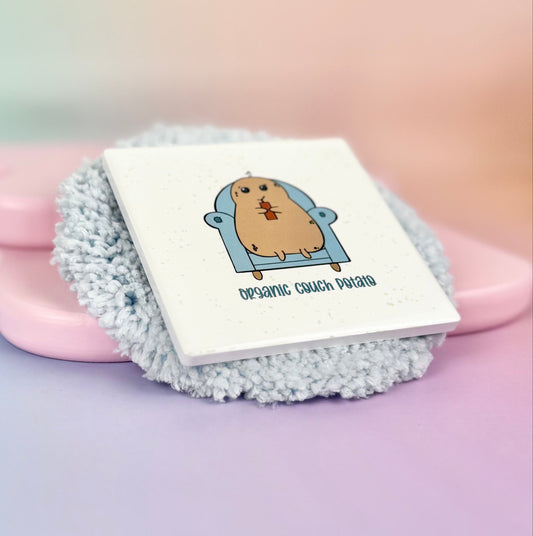 Couch Potato Ceramic Coaster