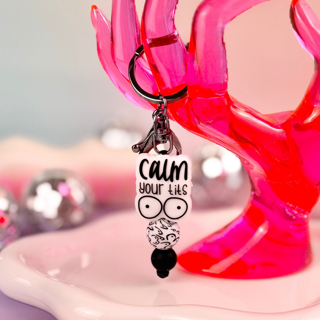 Calm Your Tits Keychain