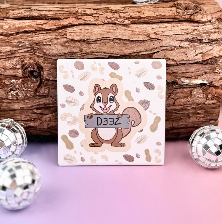 Deez Nuts Ceramic Coaster