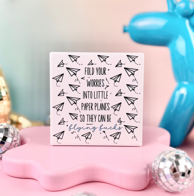 Flying Fuck Ceramic Coaster