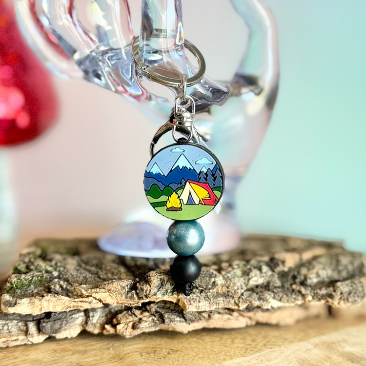 Camping Outdoors Keychain