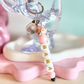 Mama Floral and Gold Keychain