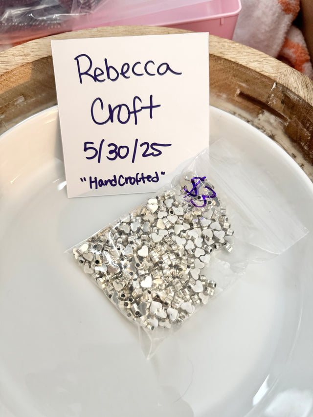 Mini heart beads-horizontal hole