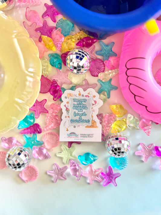 Beach and Sunshine Sticker