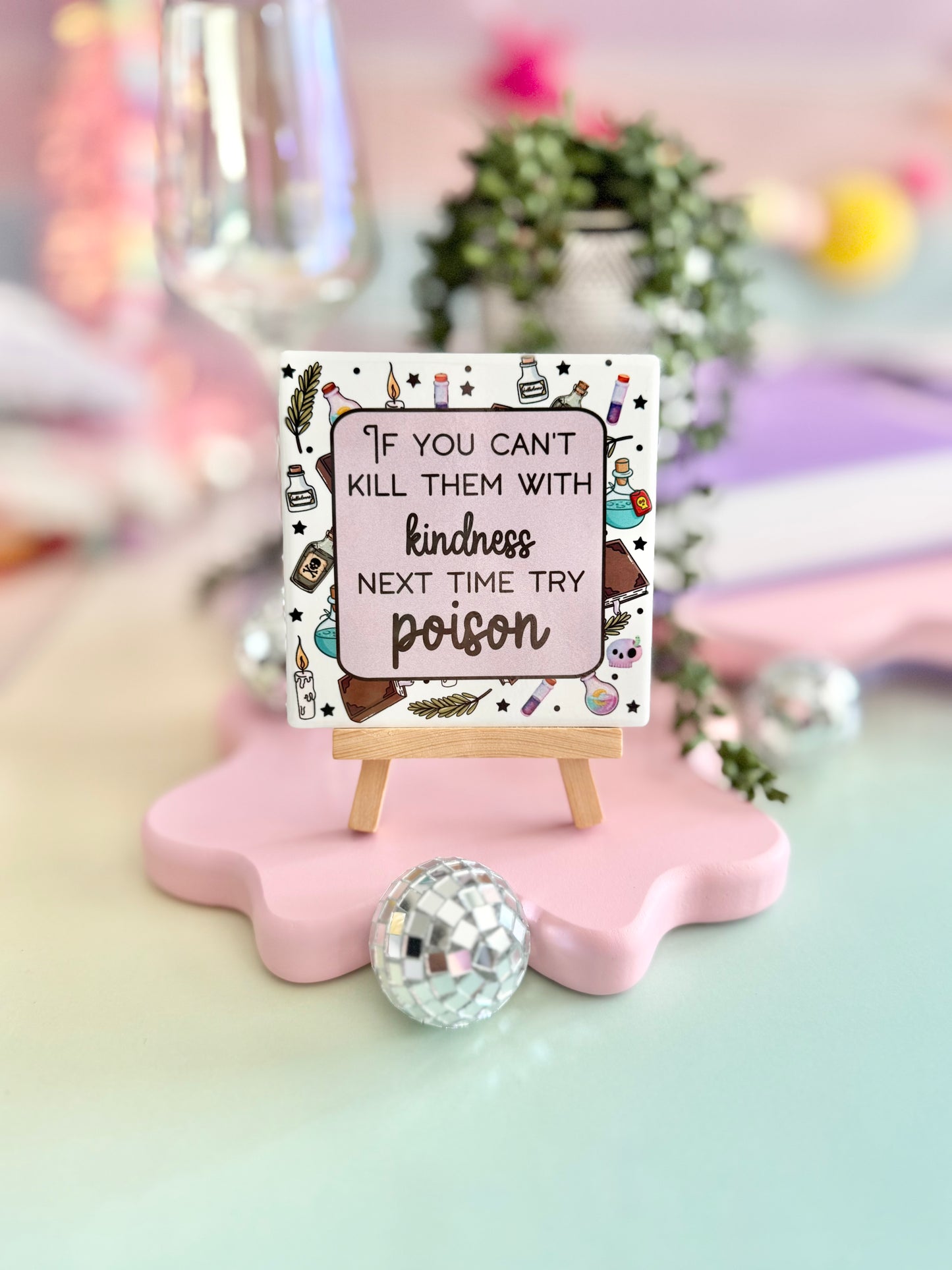 Try Poison Ceramic Coaster