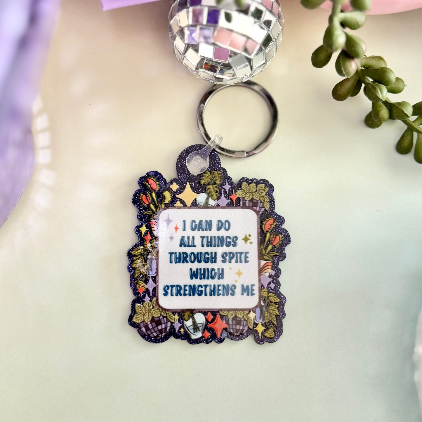 Spite Strengthens Me Keychain