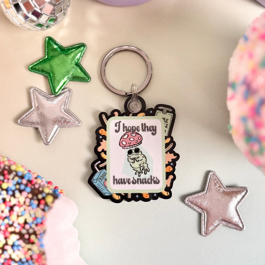 I Hope They Have Snacks Keychain
