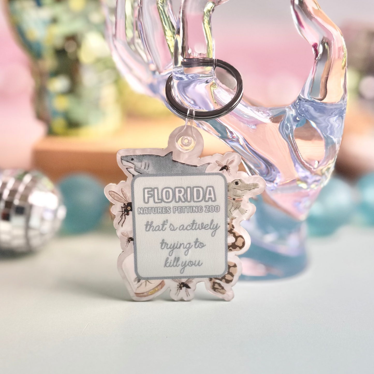 Florida Petting Zoo Keychain