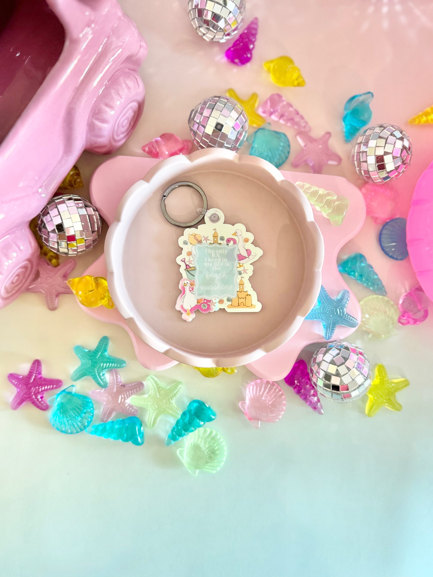 Beach and Sunshine Keychain