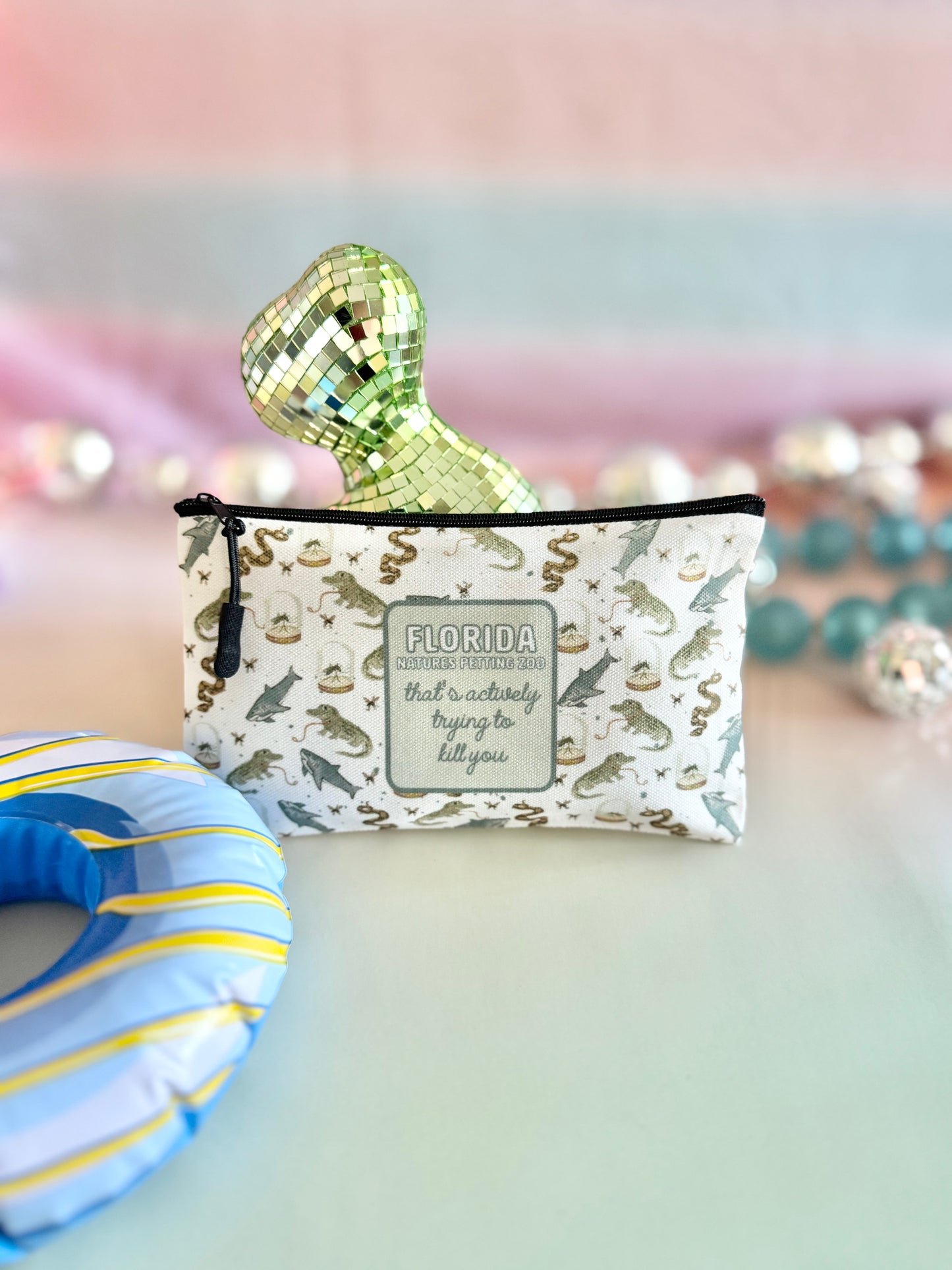 Florida Petting Zoo Zipper Pouch