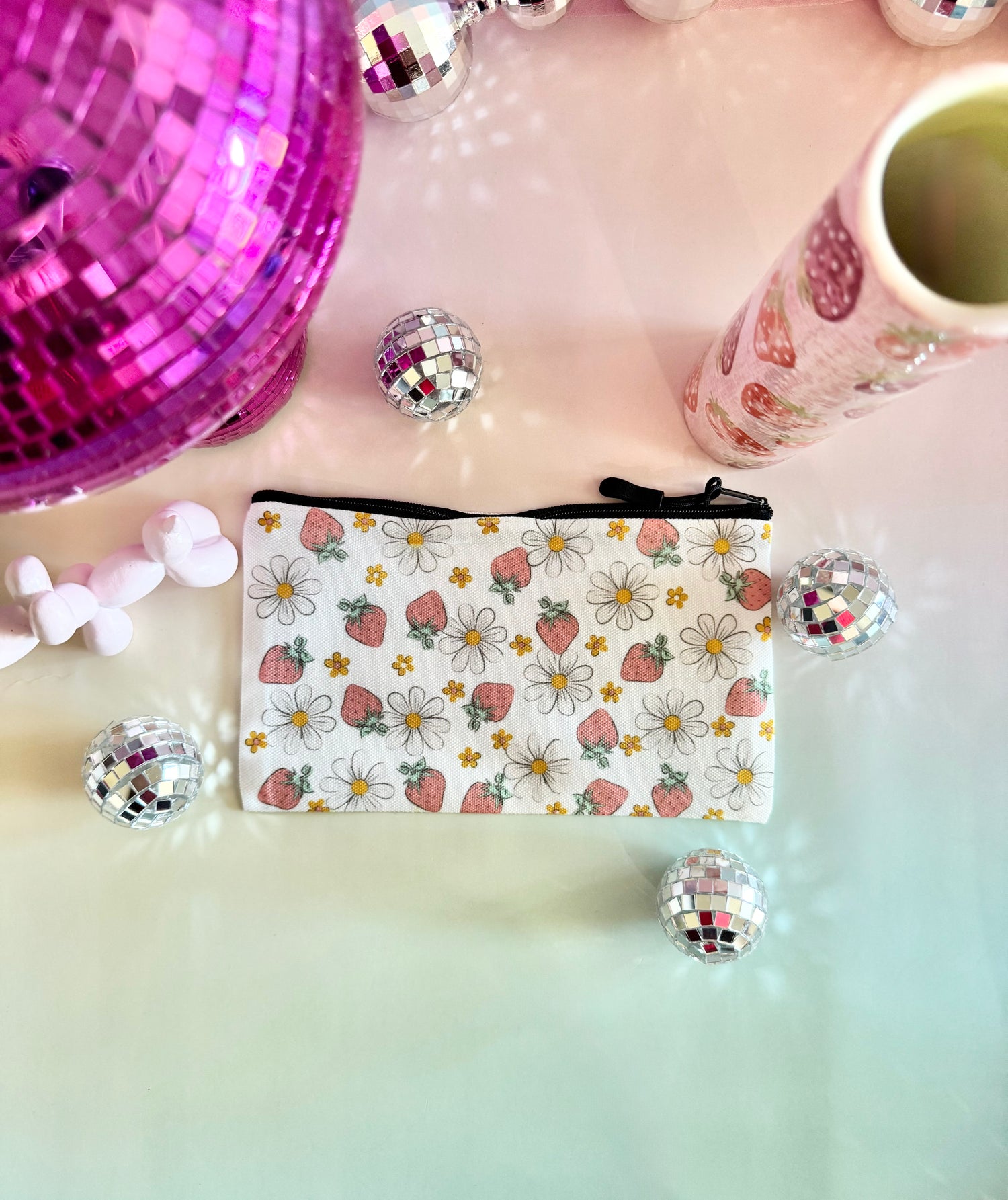 Straw-Barely Hanging On Zipper Pouch