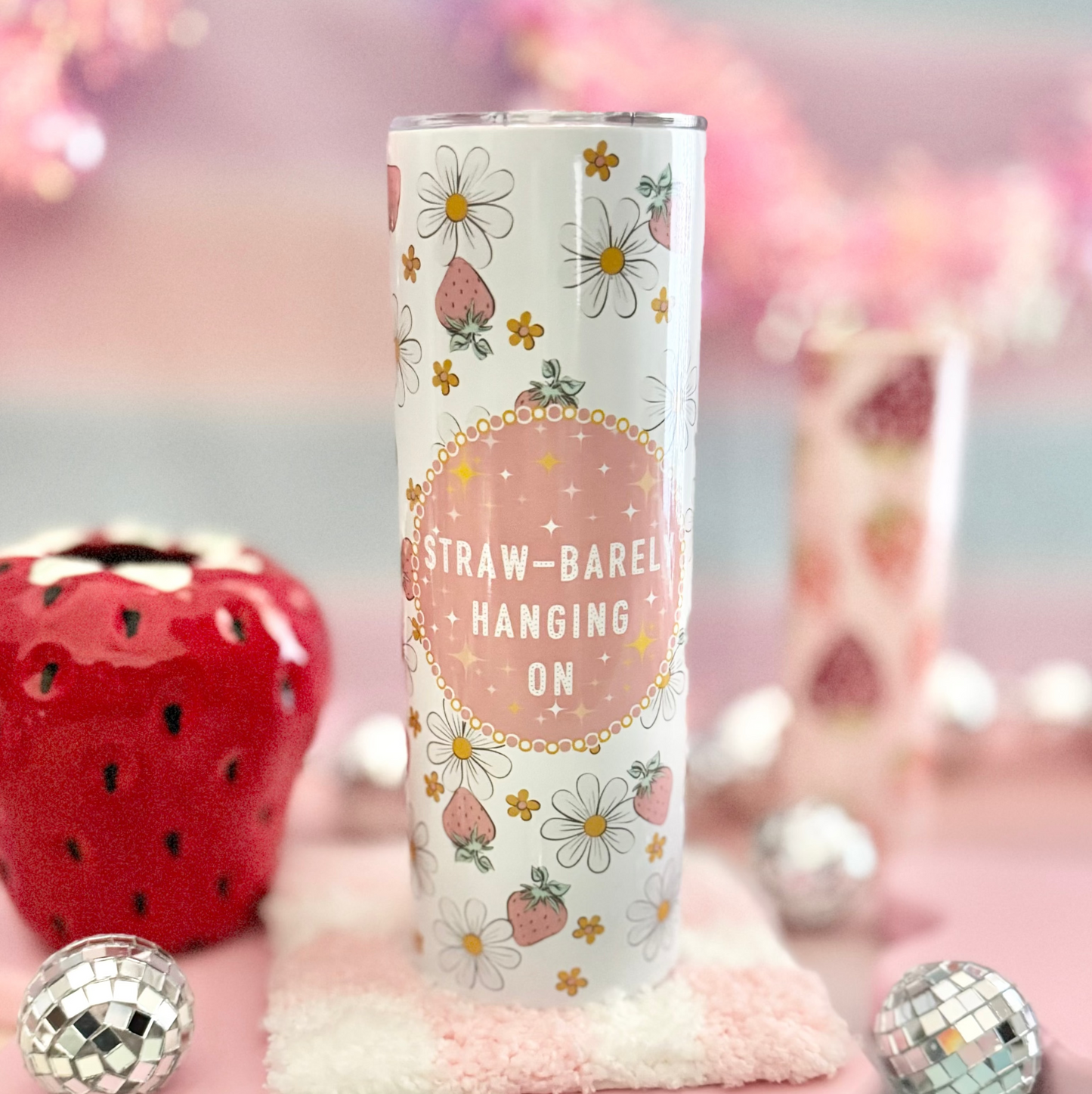 Straw-Barely Hanging On 20oz Insulated Tumbler