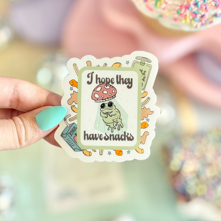 I Hope They Have Snacks Sticker