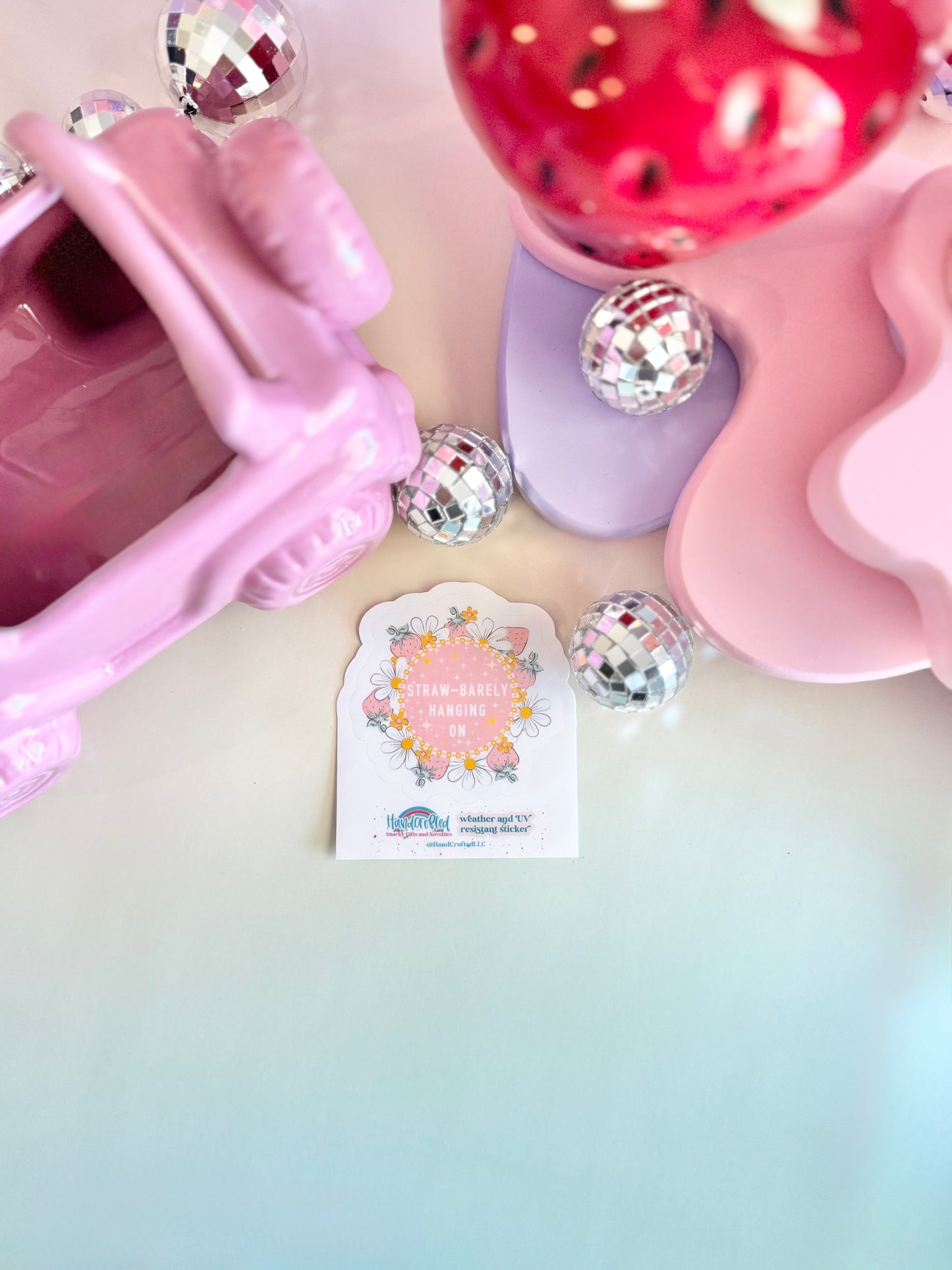 Straw-Barely Hanging On Sticker